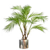 Artificial Palm Tree Areca 90cm Silver Planter Trees