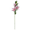 100cm Pink Lily and Fern Display Glass Vase - Premium Quality