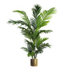 Artificial Palm Tree Extra Large - HUGE 180cm 6FT Gold Metal Planter