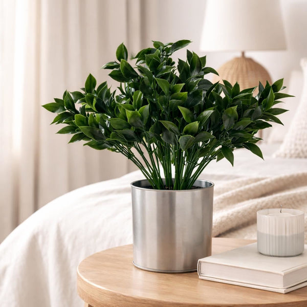 Pack of 6 x 30cm Artificial Boxwood Leaf Foliage Spray Stem