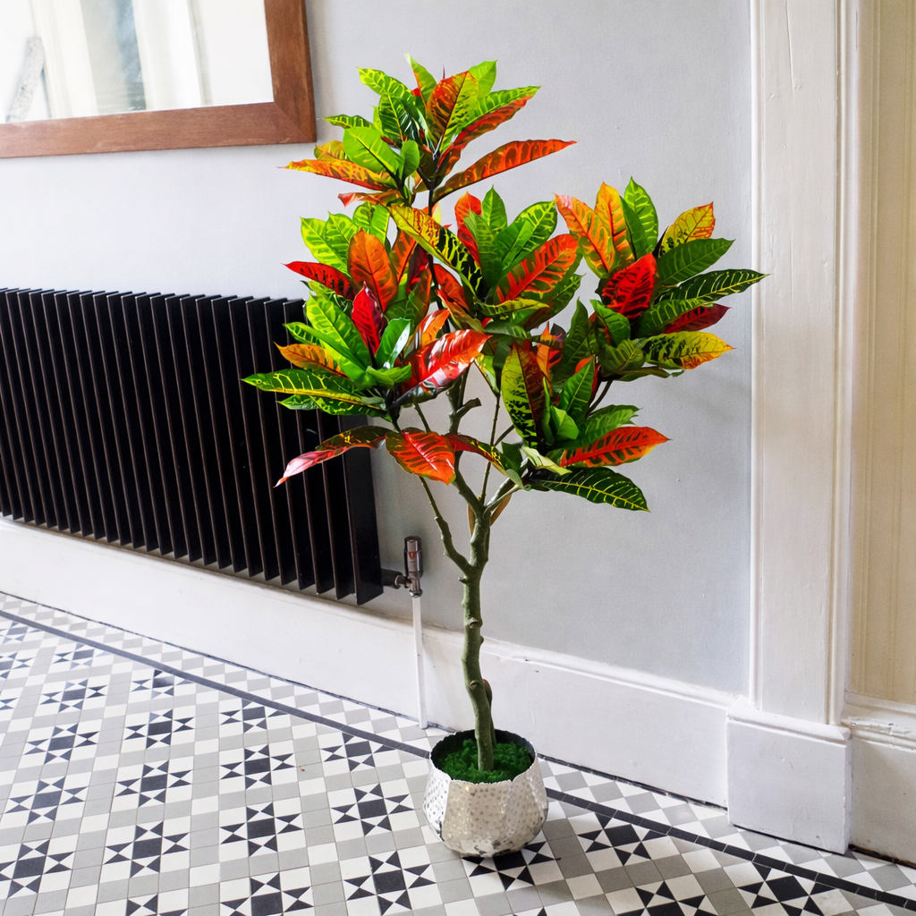 Artificial 130cm Codiaeum Multicoloured Tree