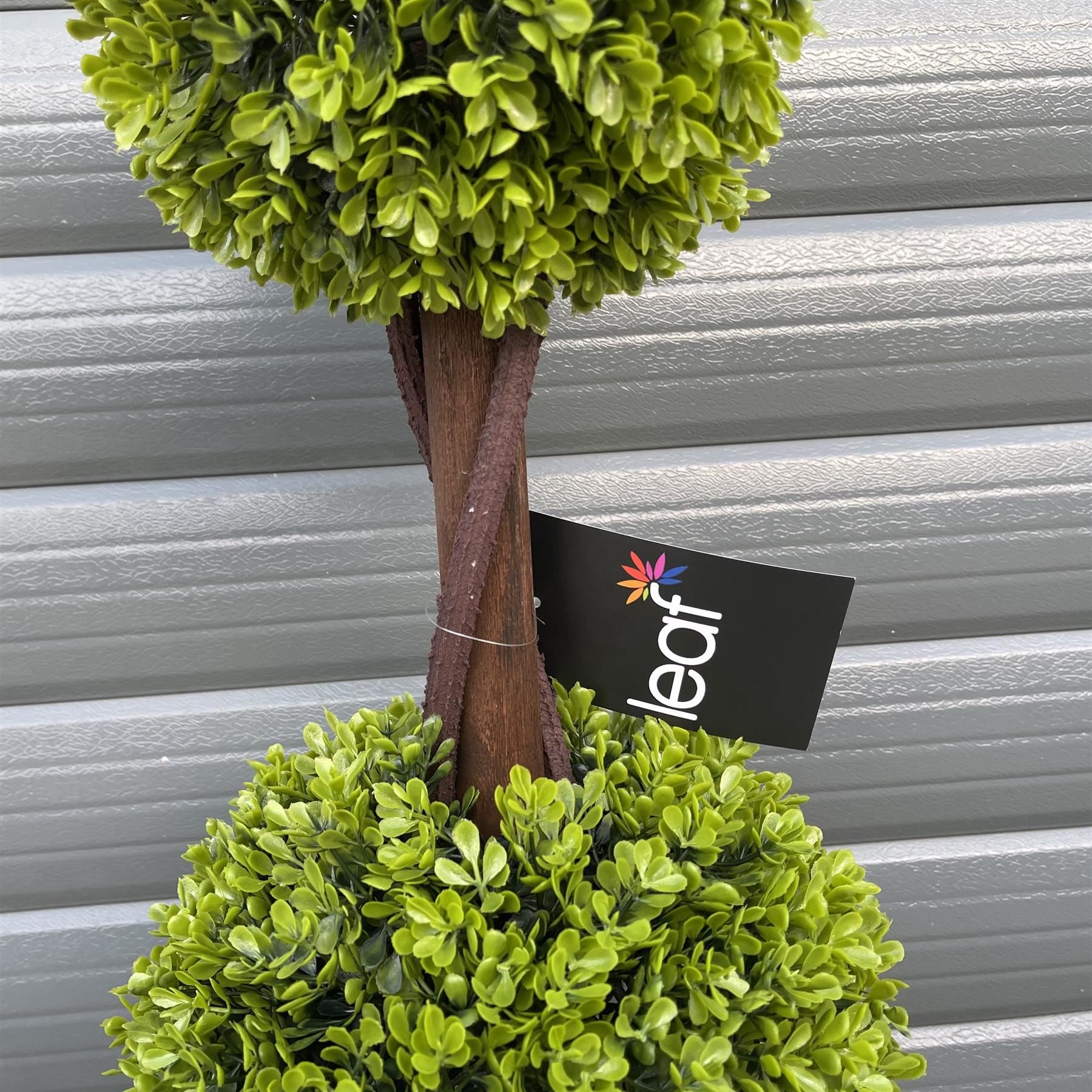 90cm Pair of Green Double Ball Topiary Trees - Premium Quality