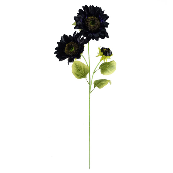 Pack of 6 x Artificial Flowers Purple Sunflower - 3 heads 88cm