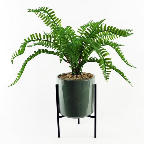 Large Artificial Fern Plant Planter &