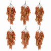 Pack of 6 x 75cm Artificial Trailing Foliage Plant Dusty Orange Hanging Faux Greenery