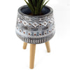 Large Blue Composite Planter with Stand