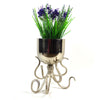 28cm Silver Metal Octopus Bowl Style Planter