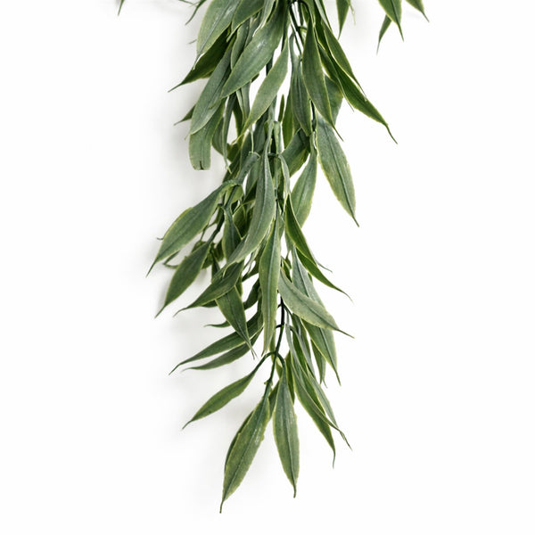 80cm Italian Ruscus Hanging Plant with Realistic Foliage - Sage Green