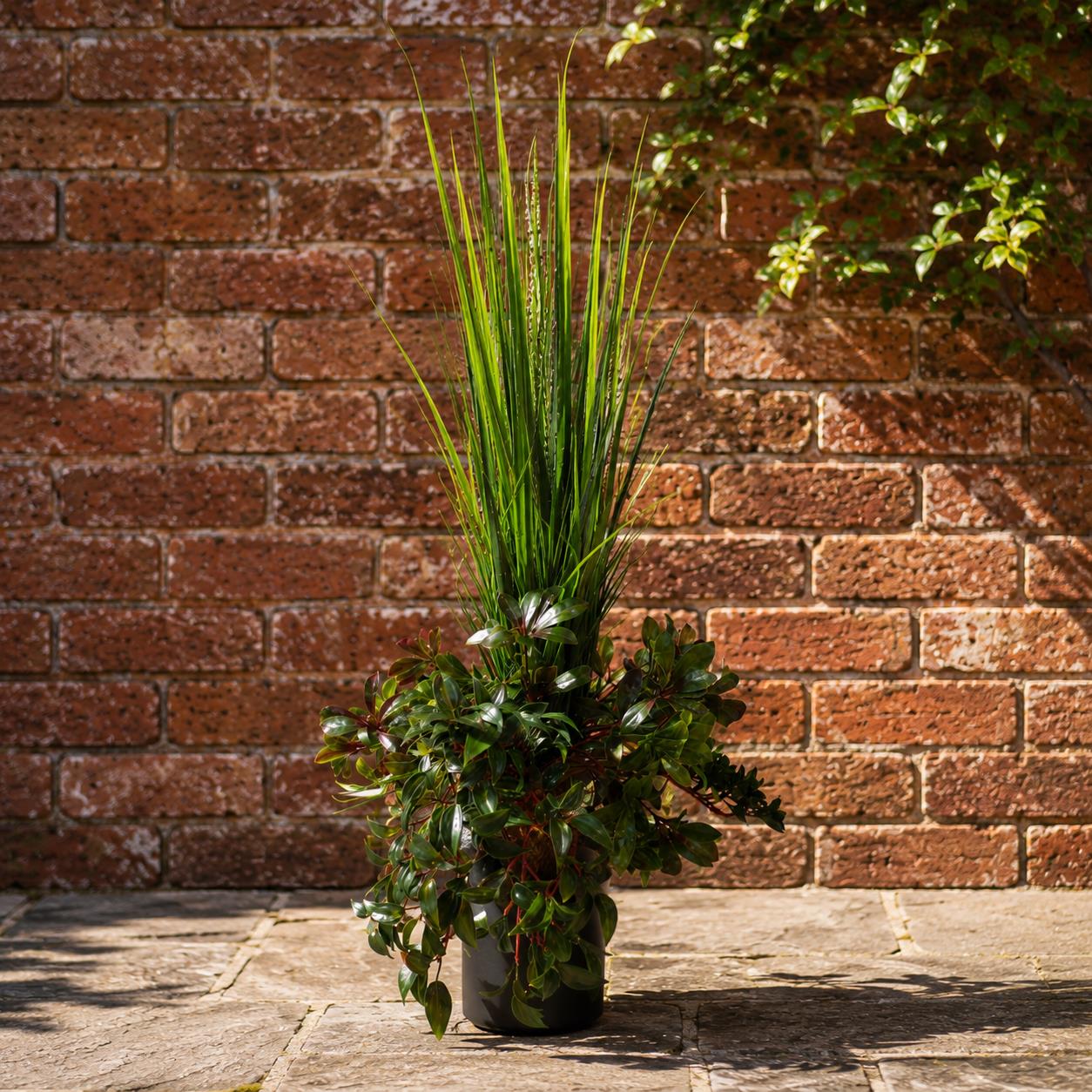 Leaf Design 90cm UV Potted UV Grass