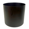 Modern Metal Planter 18cm Smooth Black