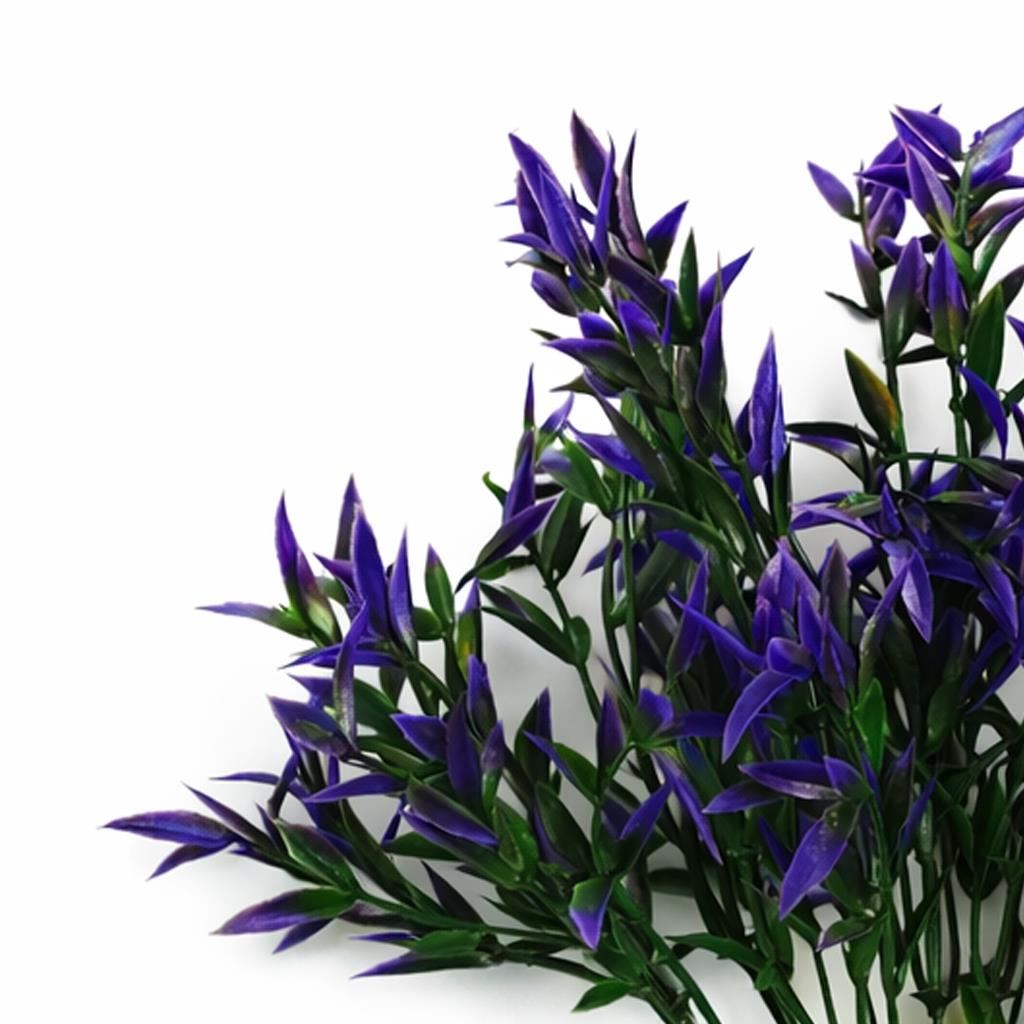 Pack of 6 x 34cm Artificial Lavender Stem Plant – Faux Floral Filler