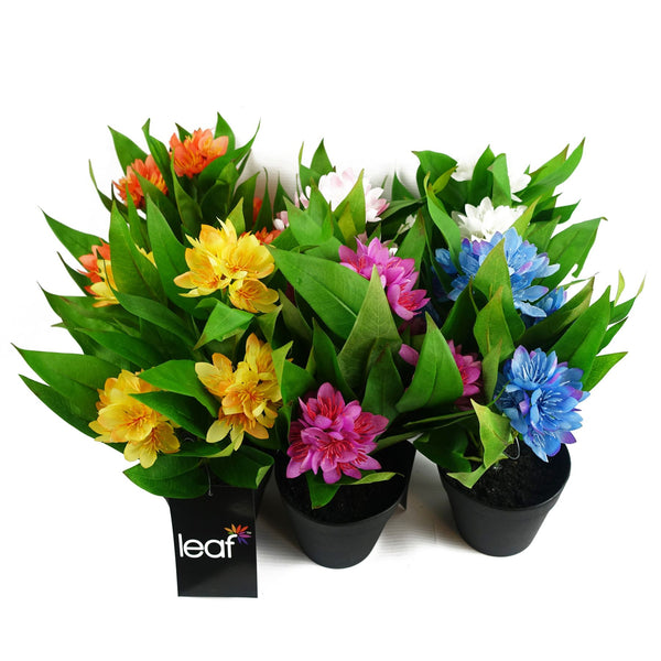 Leaf Design 6x 18cm Artificial Freesia Plants in Assorted Colours Flowering