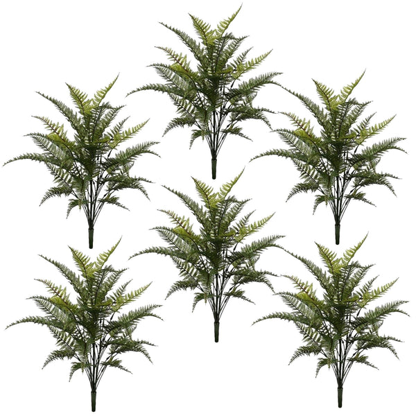 Pack of 6 x 78cm Fire Retardant Artificial Fern Foliage Branch