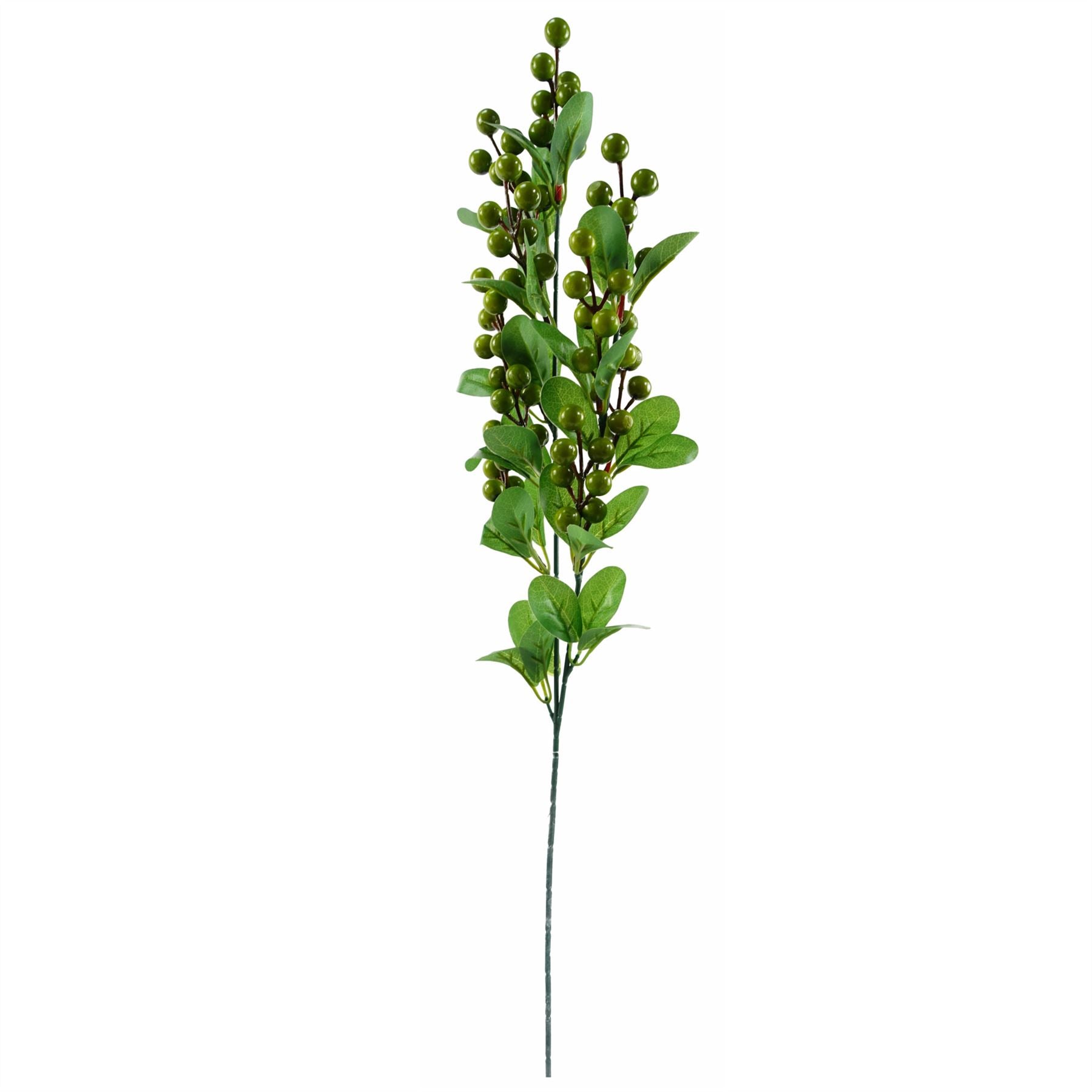 Leaf 60cm Artificial Berry Delphinium Cream Flower Mix Glass Vase