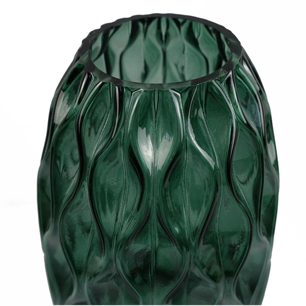 Glass Vase Green Waves Glass Vase 30cm Botanik