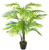 130cm Artificial Areca Palm Tree - Extra Large with Gold Metal Planter