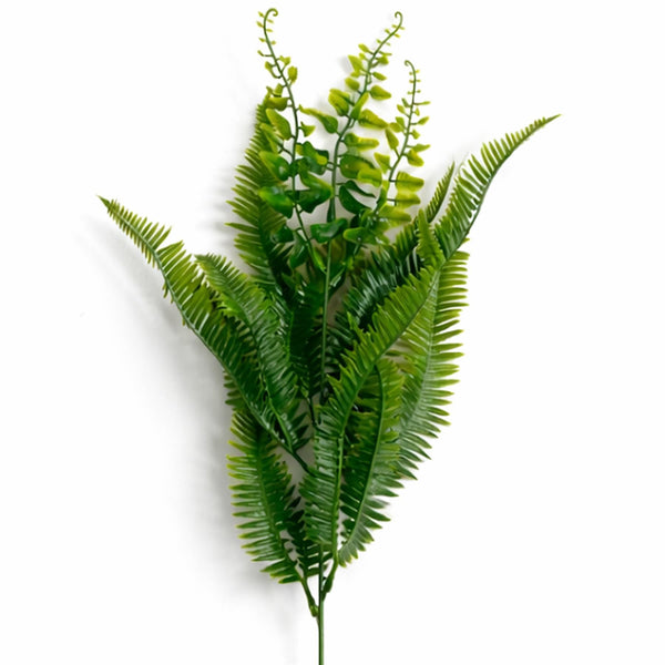 Pack of 6 x 50cm Artificial Fern Mixed Foliage Spray Stem