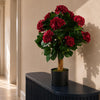 Artificial Pink Hydrangea Plant Potted 75cm Bush Botanik