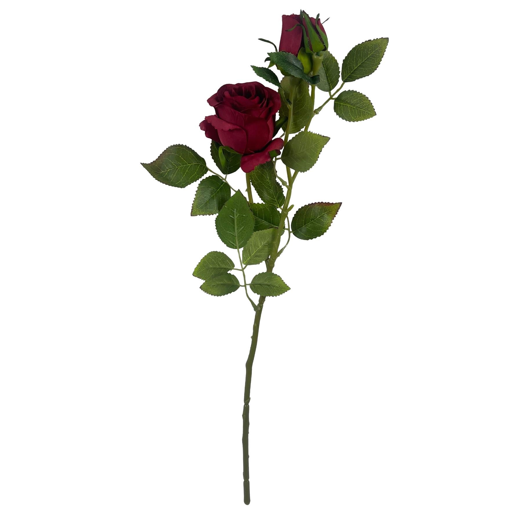 Pack of 6 x 60cm Artificial Red Rose Flower
