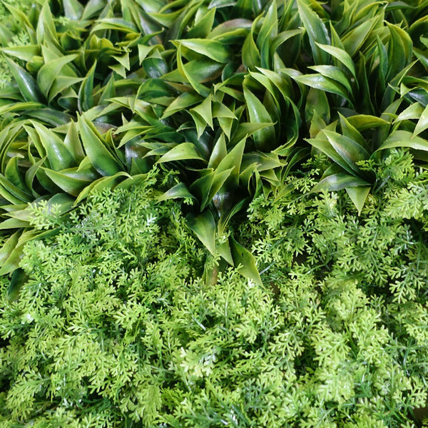 100cm Artificial Green Wall Panel Mixed Foliage Faux Living Wall - Premium Quality