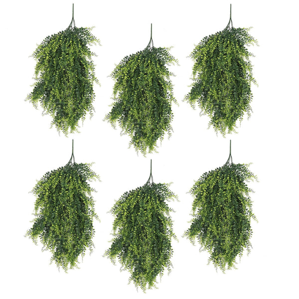 Pack of 6 x Hanging UV and Fire Resistant Artificial Foliage Plant 85cm - Premium Quality