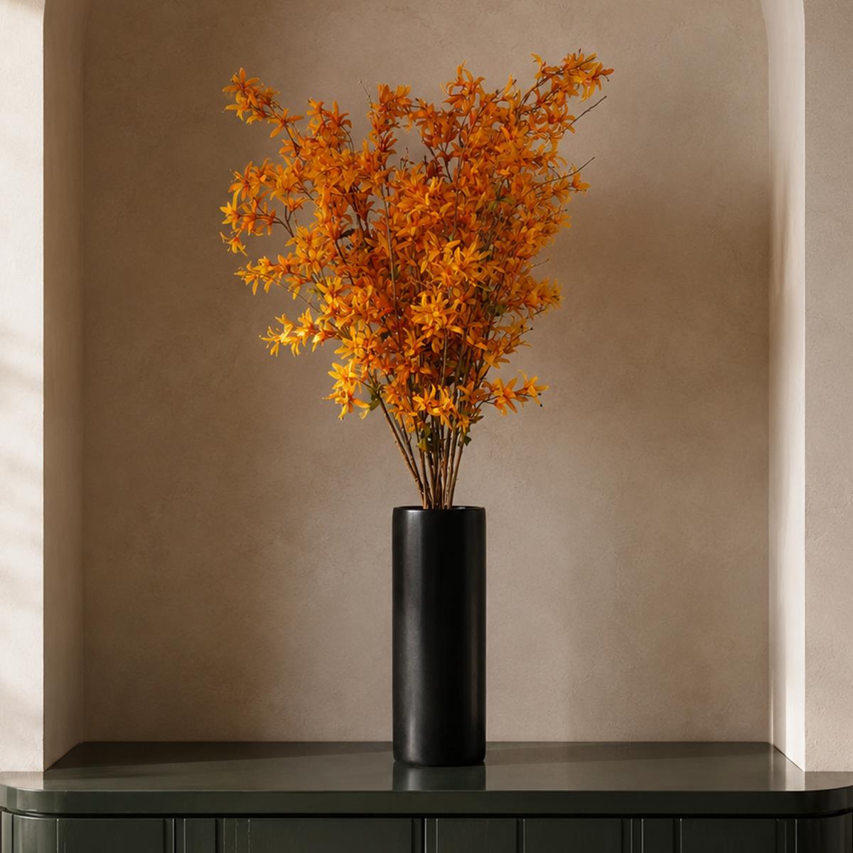 6x 130cm Yellow Blossom Floral Spray Artificial - Premium Quality