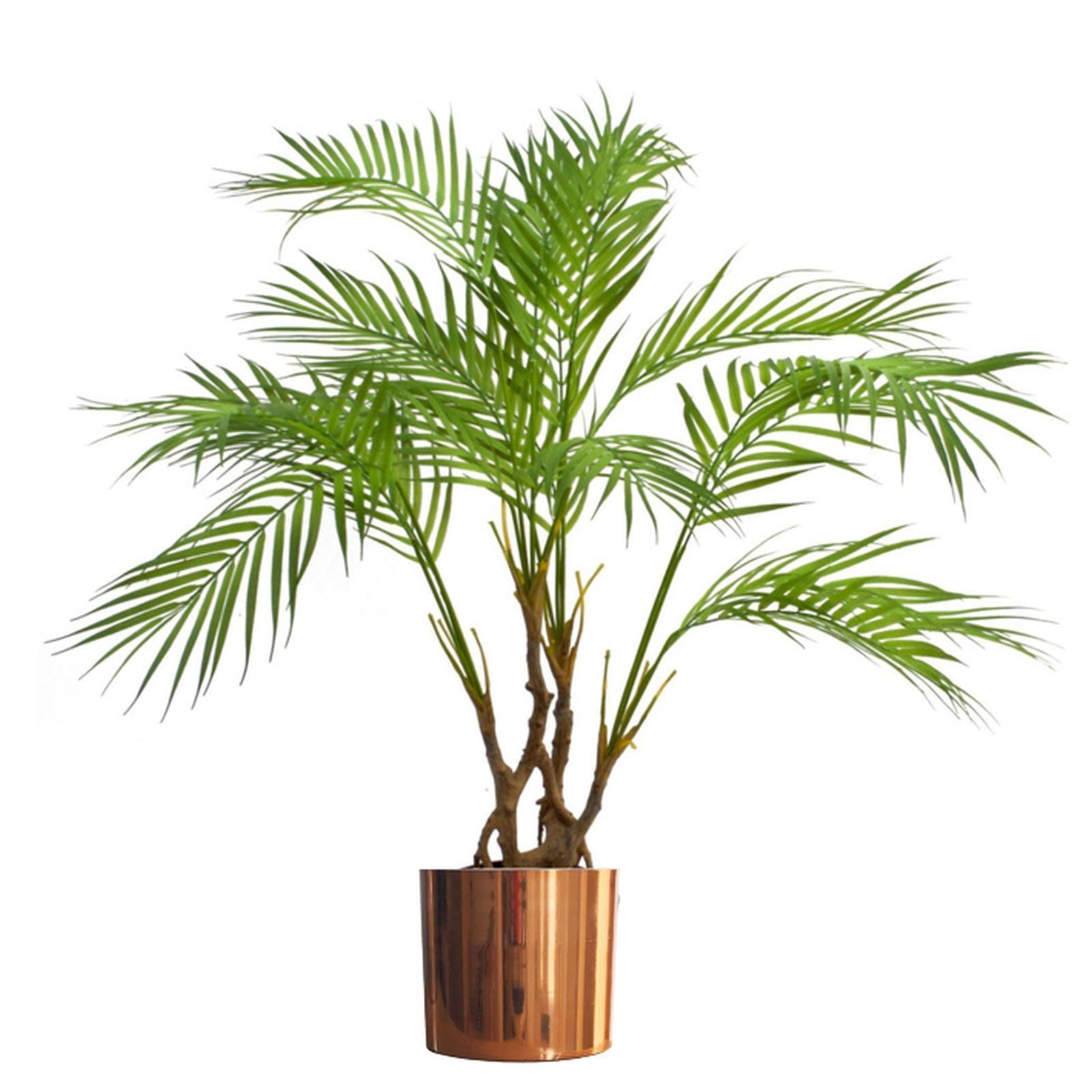 Modern Metal Planter Planter Polished Copper Colour H made 18cm