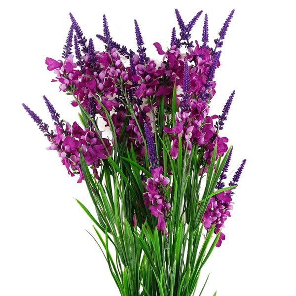 Pack of 6 x Artificial Flowers Dark Pink Larkspur Artifical Stem 80cm