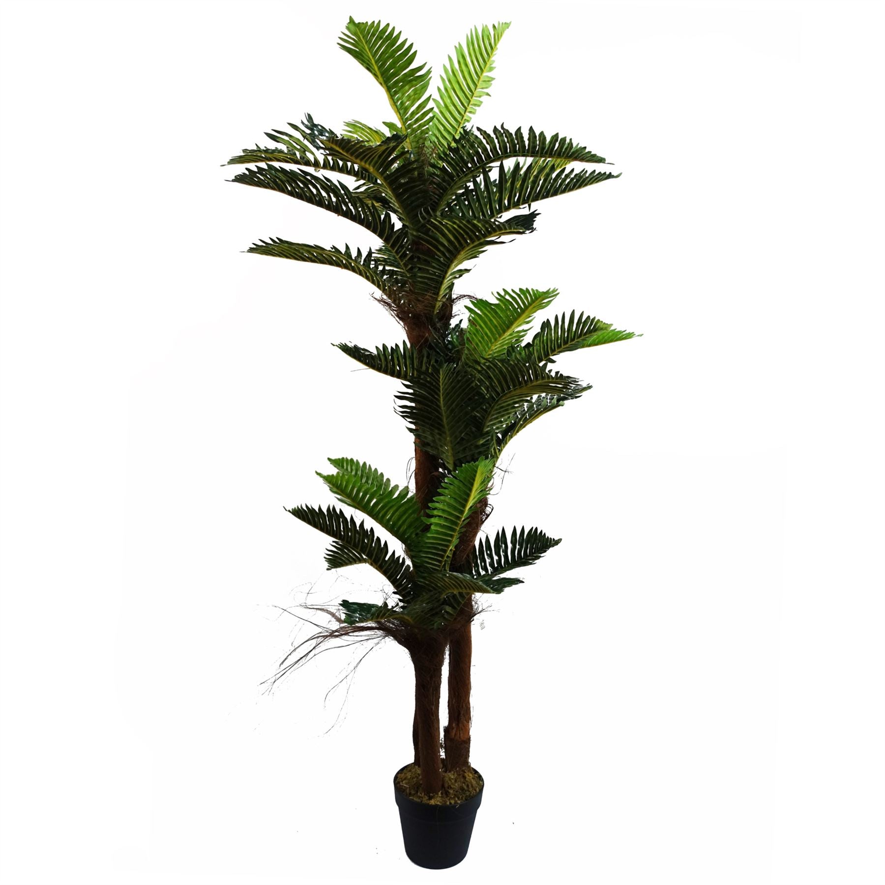 Leaf Design 150cm Artificial Large Palm Tree with Natural Trunk