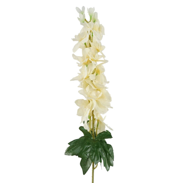 Pack of 6 x 75cm Delphinium Cream Artificial Stem - Premium Quality