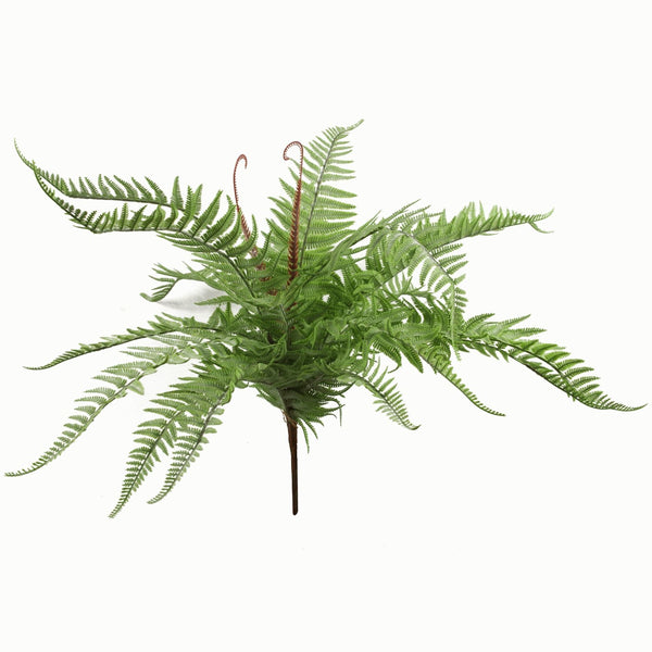 Artificial 60cm Bushy Dixie Wood Fern Light Green Plant