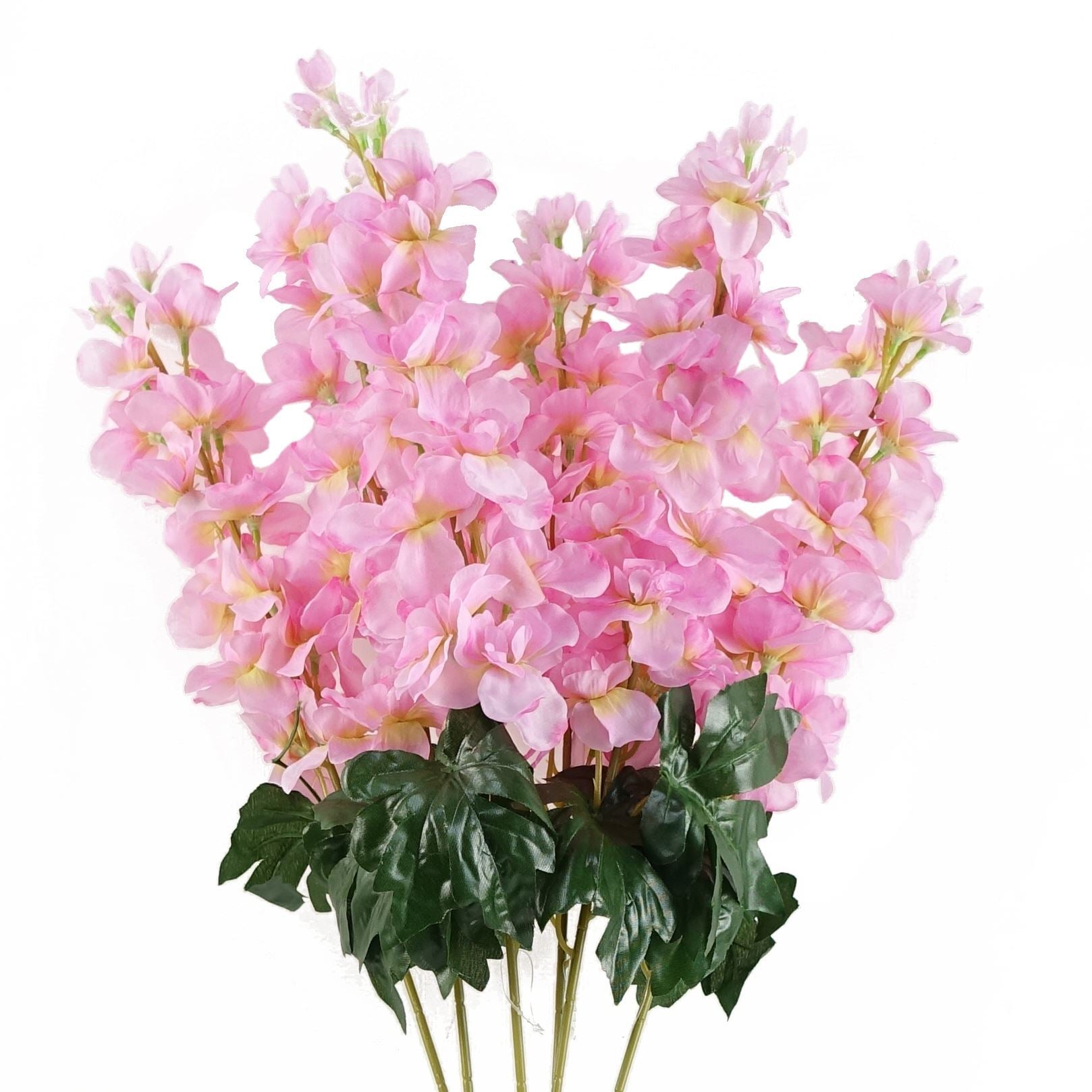 Pack of 6 x 75cm Delphinium Pink Artificial Stem - Premium Quality