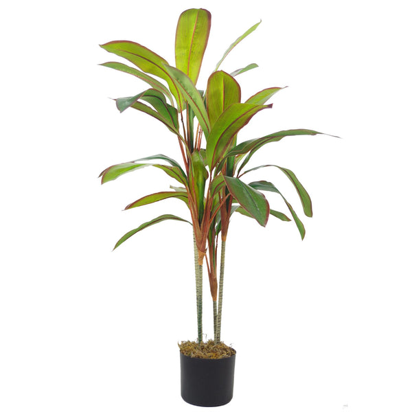 Tropical Artificial Dracaena Palm Plant Realistic Large Silver Planter 100cm Botanik