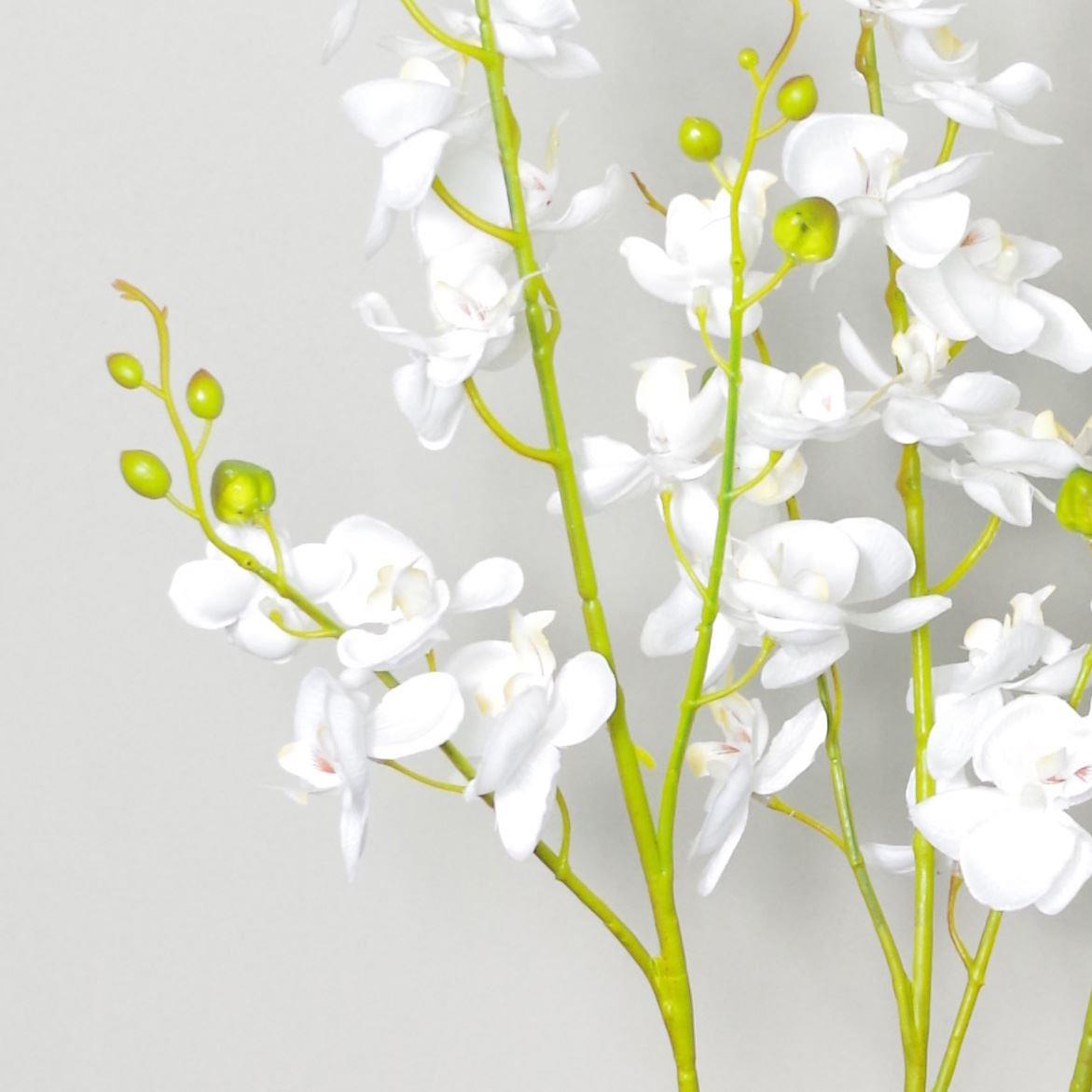 Artificial Orchid Flower in Pot 60cm White