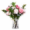 Leaf 65cm Mixed Peonies Glass Vase