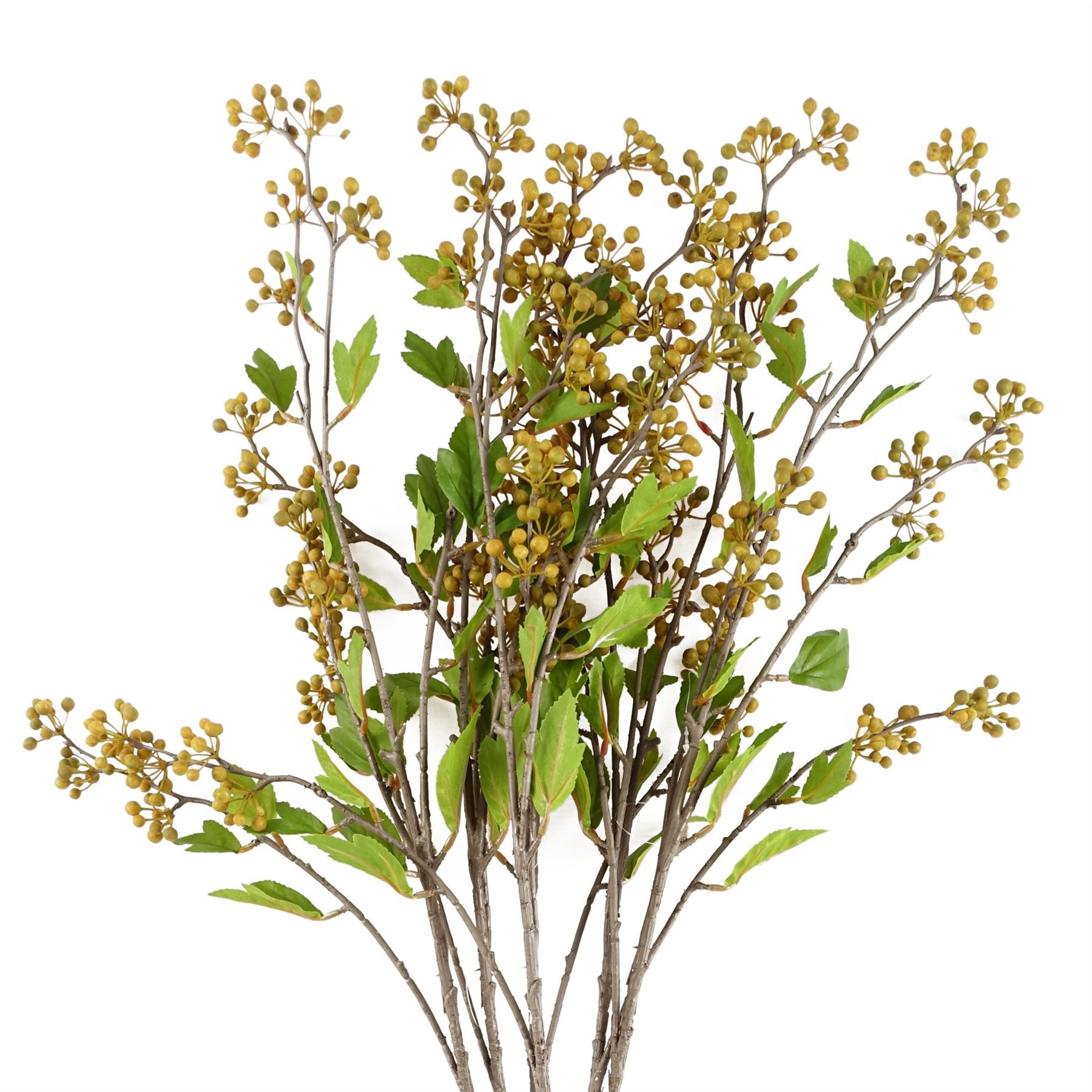 Artificial Foliage Yellow Berry Stem 90cm