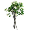 Pack of 6 x 60cm Flower Foliage Spray - White - Premium Quality