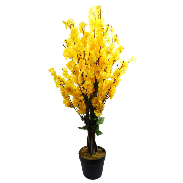 Artificial Blossom Tree Gold Yellow 90cm