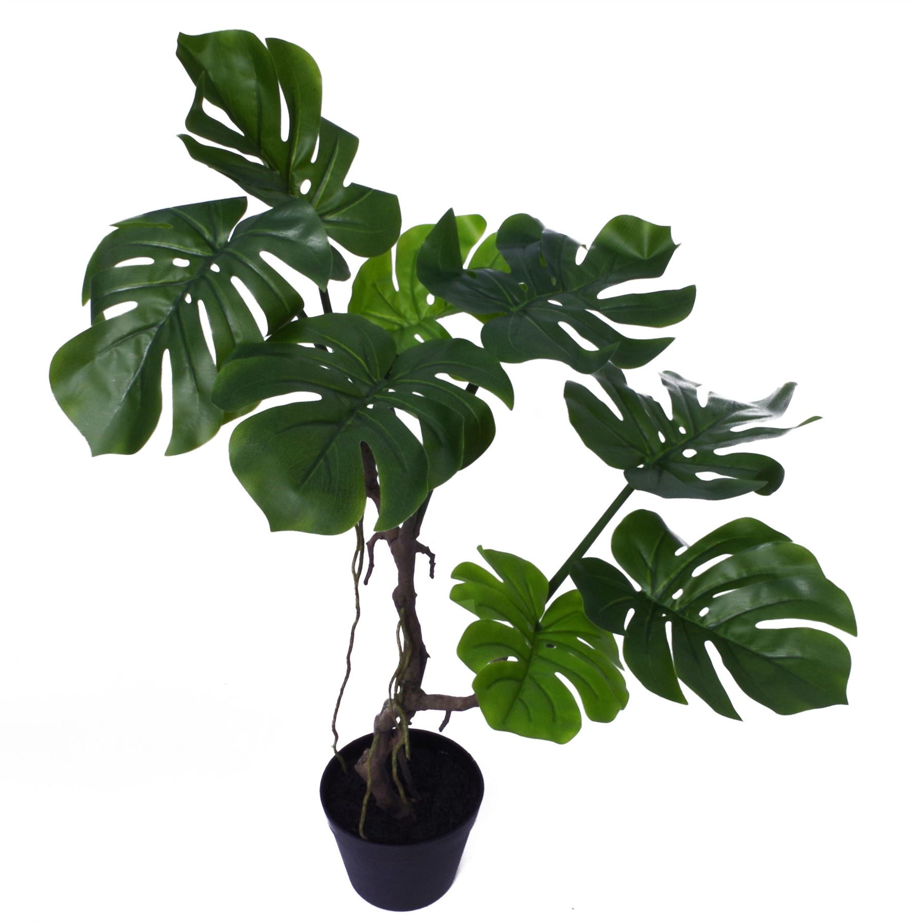 Artificial Monstera Plant Twisted Cheese Plant 70cm Leaf Design UK Realistic Botanik