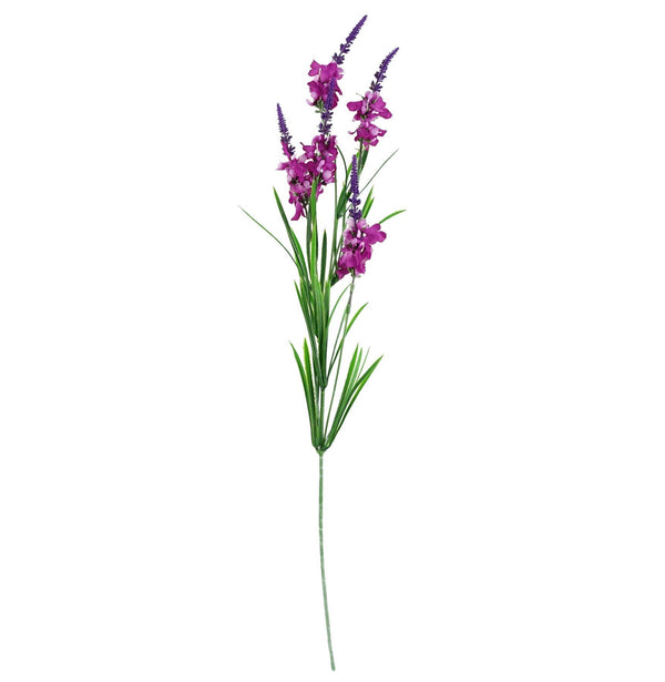 Pack of 6 x 80cm Dark Pink Larkspur Artifical Stem - Premium Quality