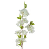 Pack of 6 x Artificial Flowers White Blossom Stem 100cm