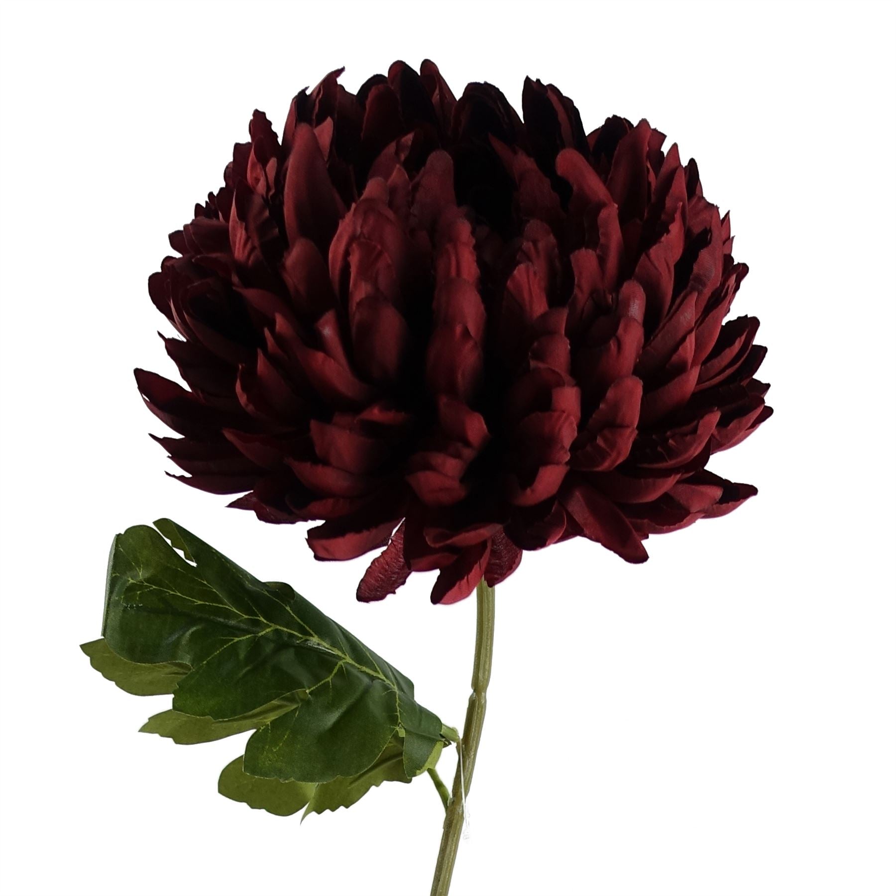 Pack of 6 x Artificial Flowers Extra Large Reflex Chrysanthemum - Red 75cm