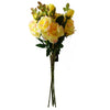 Pack of 6 x 80cm Artificial Yellow Rose Stem - 18 flowers - Premium Quality