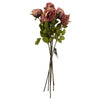Pack of 6 x 70cm Artificial Dark Pink Rose - Premium Quality