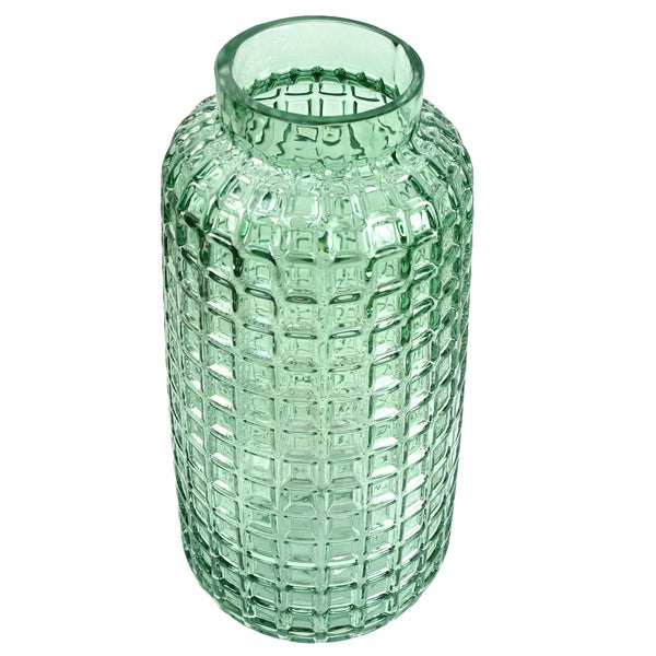 Glass Vase Green Cube Glass Vase 30cm Botanik