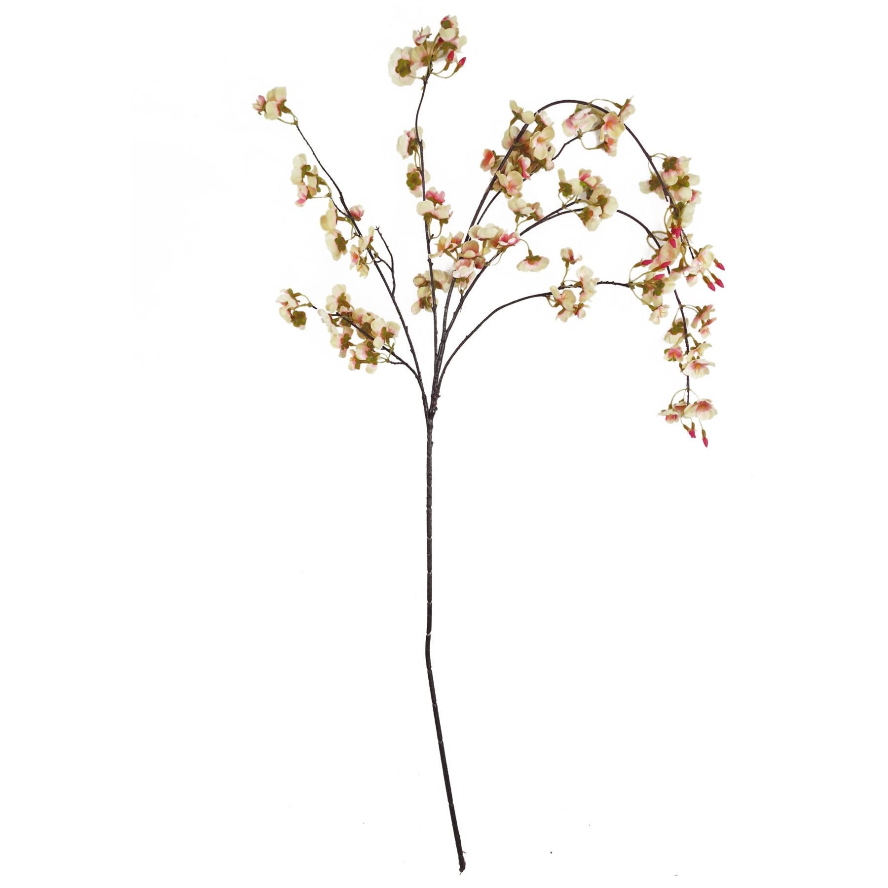 Pack of 6 x 110cm Natural Pink Trailing Cherry Blossom Stem Artificial - Premium Quality