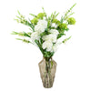 Artificial Flowers White Larkspur Artifical Stem 80cm