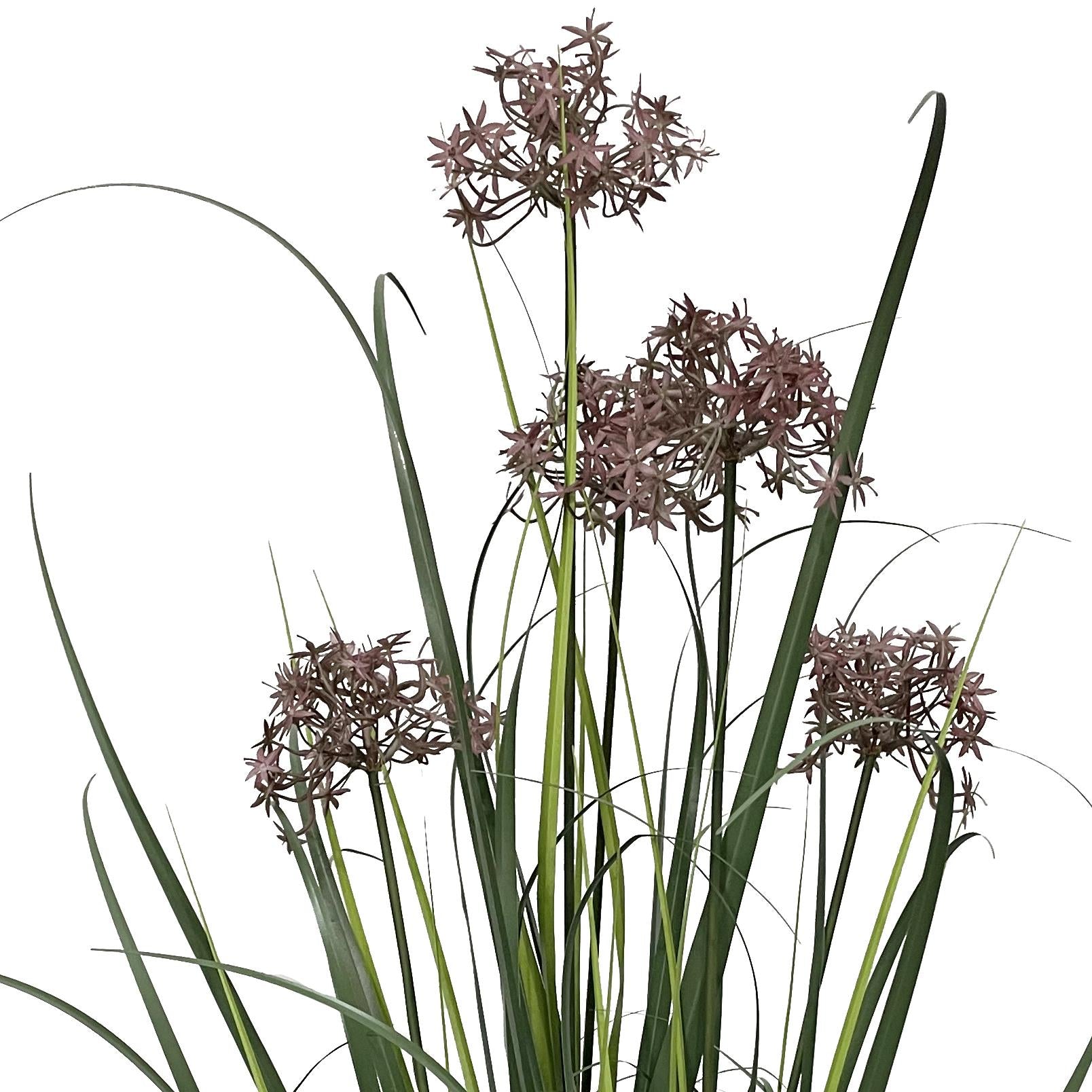 95cm Artificial Grass Plant Potted with Flower Detail