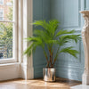 Artificial Palm Tree Areca 90cm Silver Planter Trees