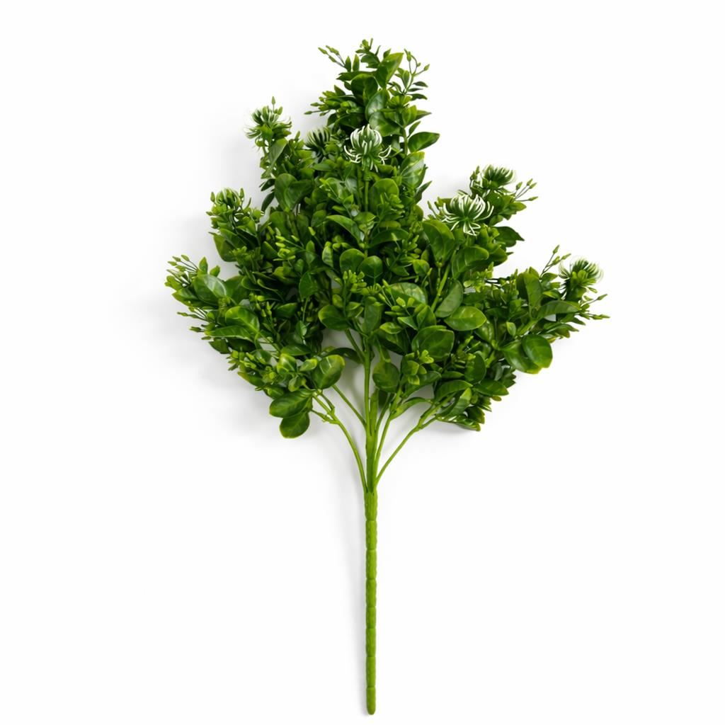 Pack of 6 x 75cm Artificial Boxwood & Budding Foliage Bush Stem